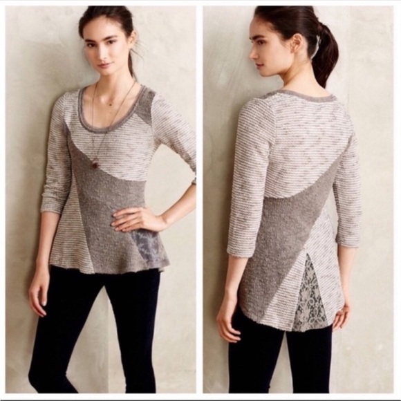 ANTHROPOLOGIE Angel of the North leta pullover knit sweater size small - Picture 1 of 11